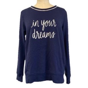 Kate Spade Navy Blue “In Your Dreams” PJ Top